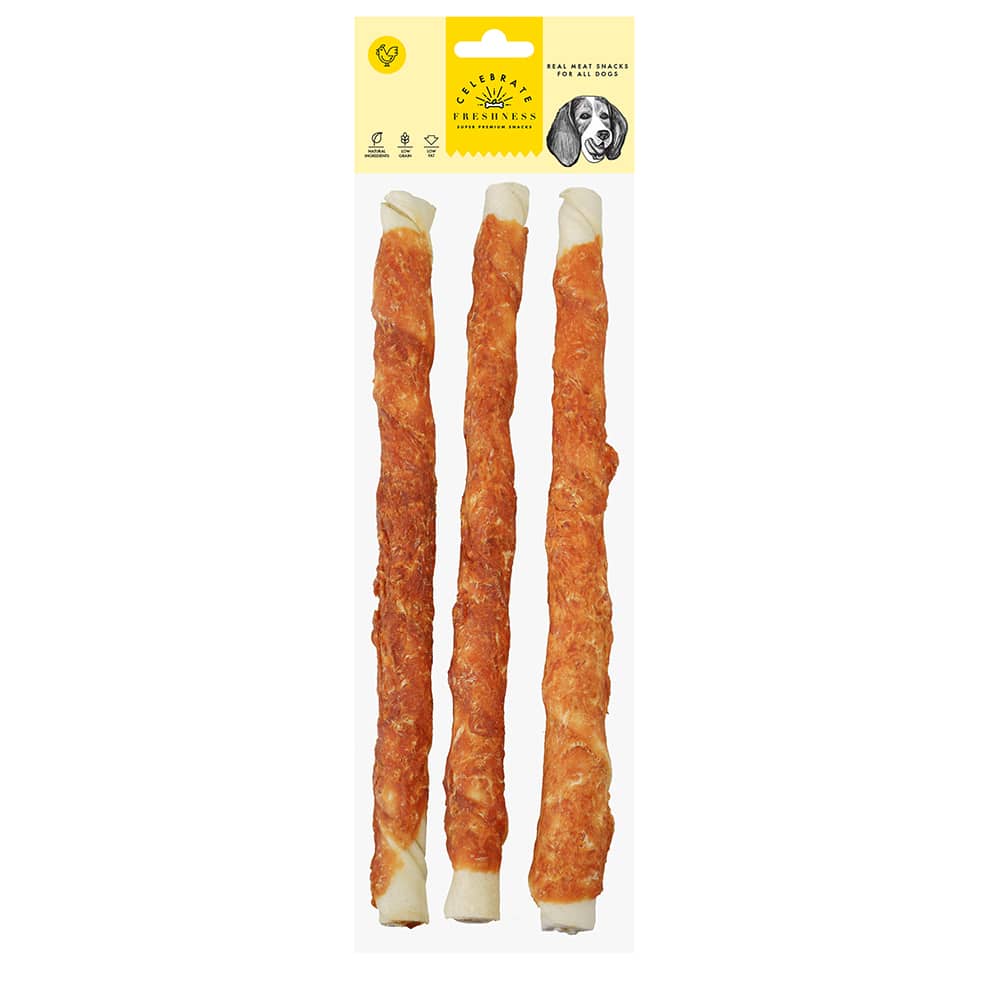 84038.jpg CELEBRATE FRESHNESS TWISTED STICK ΜΕ WITH CHICKEN 28cm 250gr / 3 pcs - Image 1