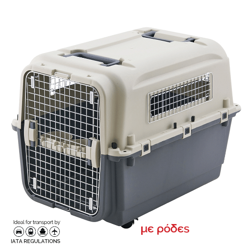 85113.jpg GLEE PET CARRIER ICARUS GREY L99.5 x W67 x H81.5cm WITH WHEELS - Image 1