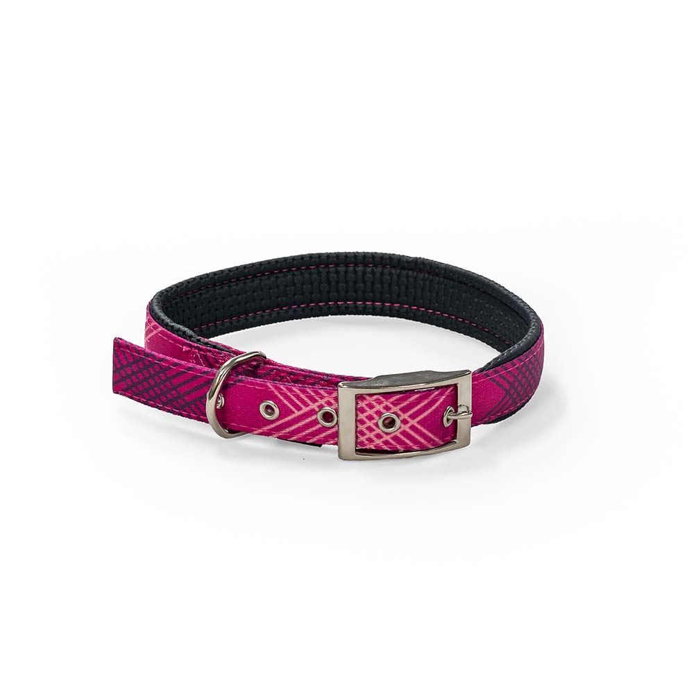 88708.jpg GLEE COLLAR WITH NEOPRENE PADDING, PINK RHOMBUS SMALL 20mmx46cm - Image 1
