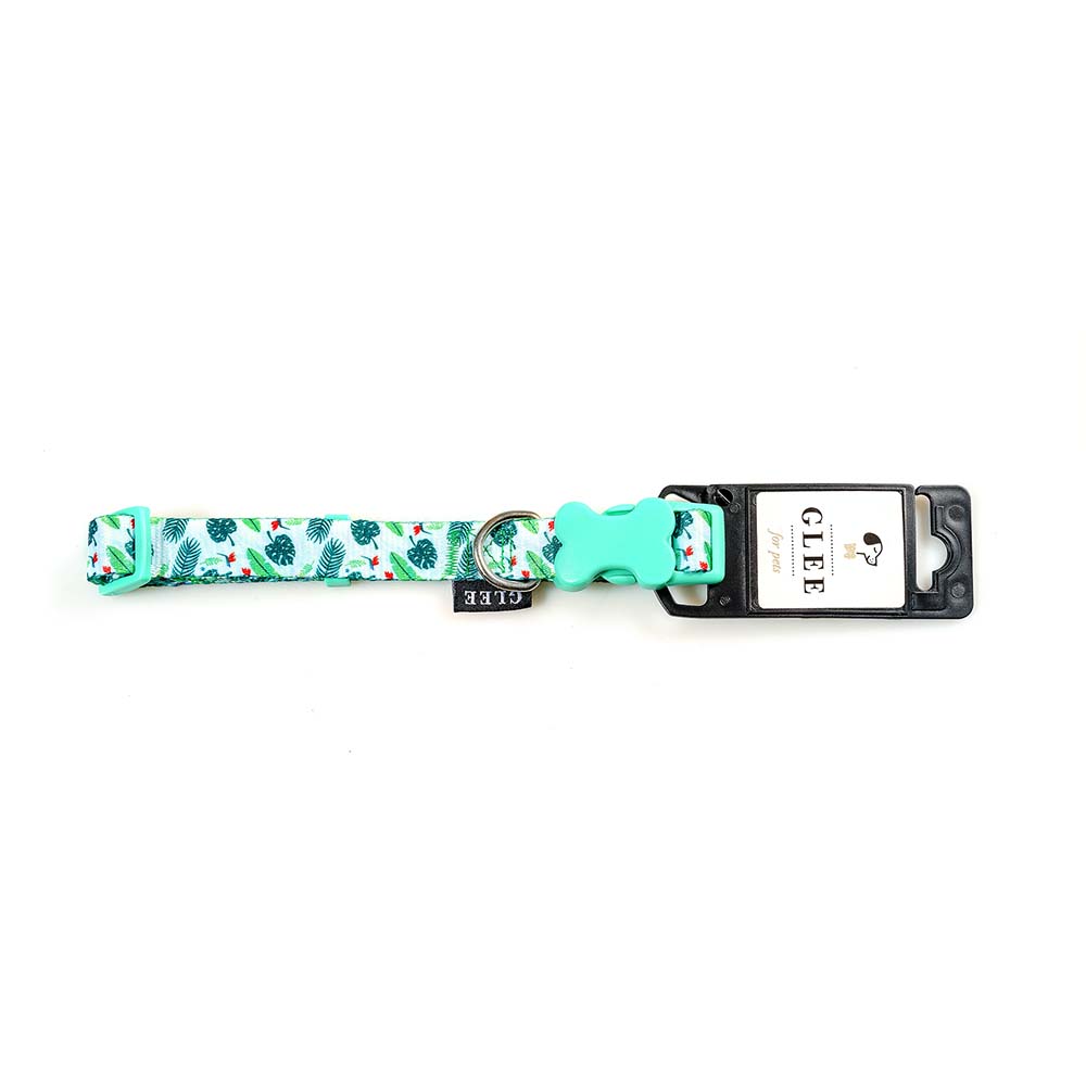 89253.jpg GLEE COLLAR ADJUSTABLE WITH PLASTIC SAFETY CLASP, PALM LEAF MEDIUM 20mmx40-55cm - Image 1