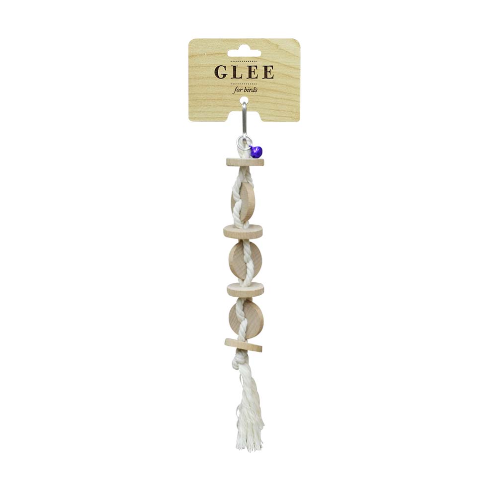 RTP460.jpg GLEE HANGING BIRD TOY WITH ROPE 4x4x31cm - Image 1