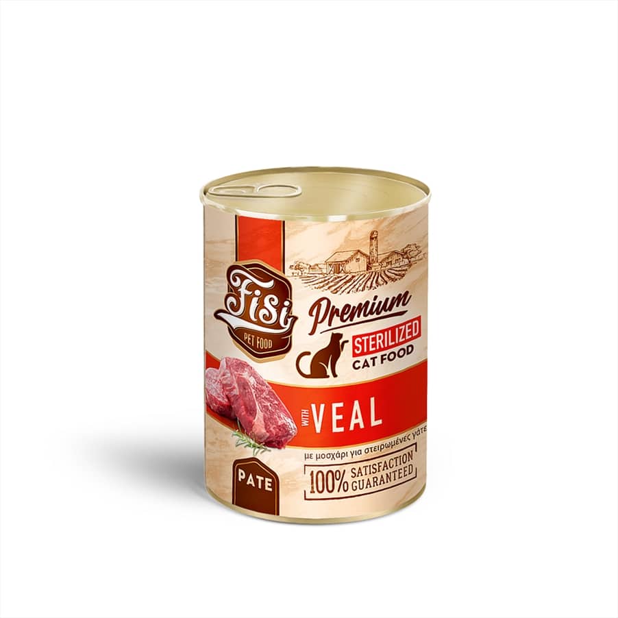 FS010.jpg FISI CAT STERILIZED VEAL PATE 400grx12 - Image 1