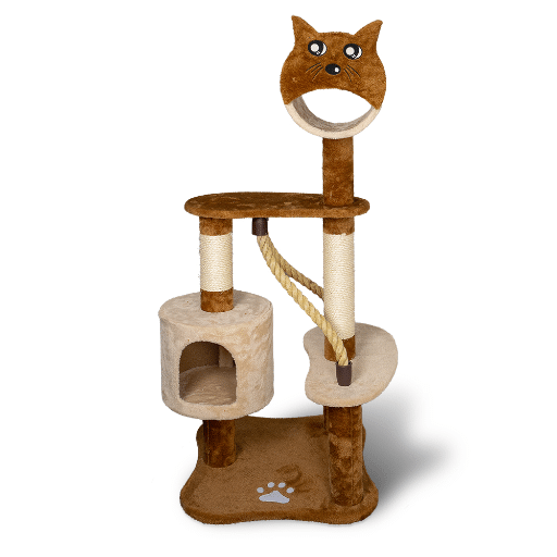 87759.jpg GLEE SCRATCHING POST PLAYGROUND BROWN 66x51x126cm - Image 1