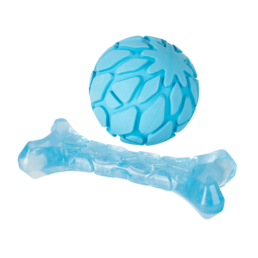FO08525.jpg FO DOG TOY MILK BONE BALL BLUE - Image 1