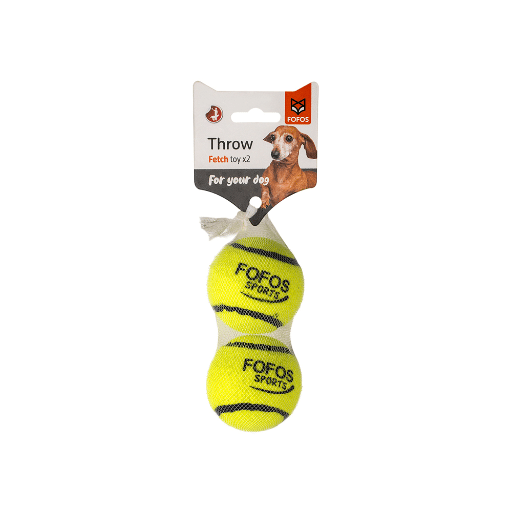 FO18234.jpg FO DOG TOY TENNIS BALL 2 PCS - Image 1
