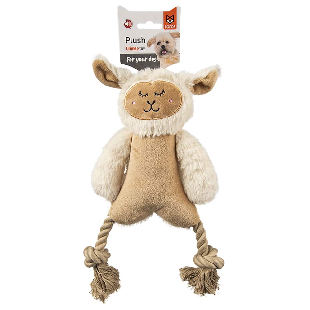 fo09126.jpg FO DOG TOY ROPE LEG PLUSH SHEEP - Image 1