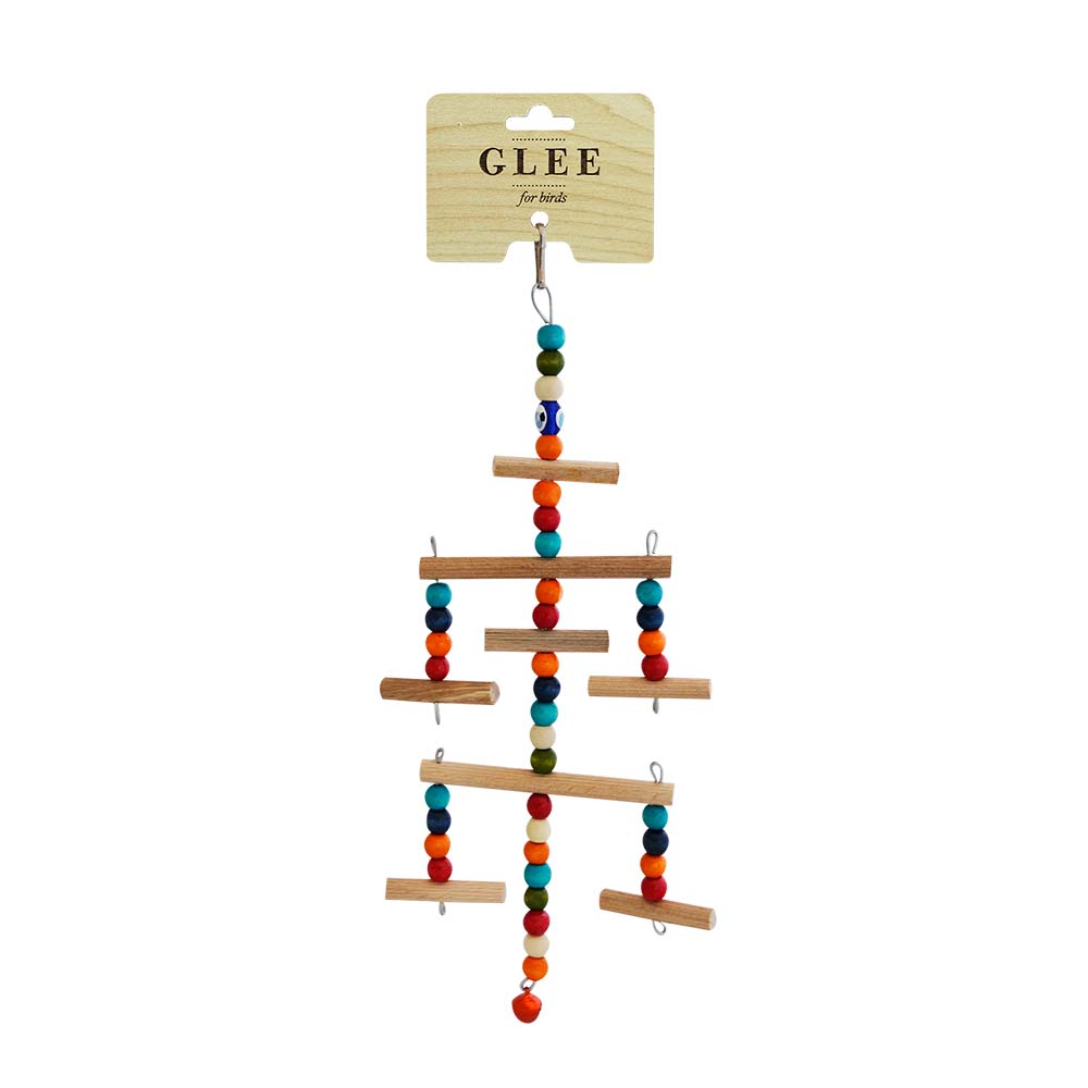 rtp511.jpg GLEE INTERACTIVE HANGING WOODEN BIRD TOY 13x 28cm - Image 1