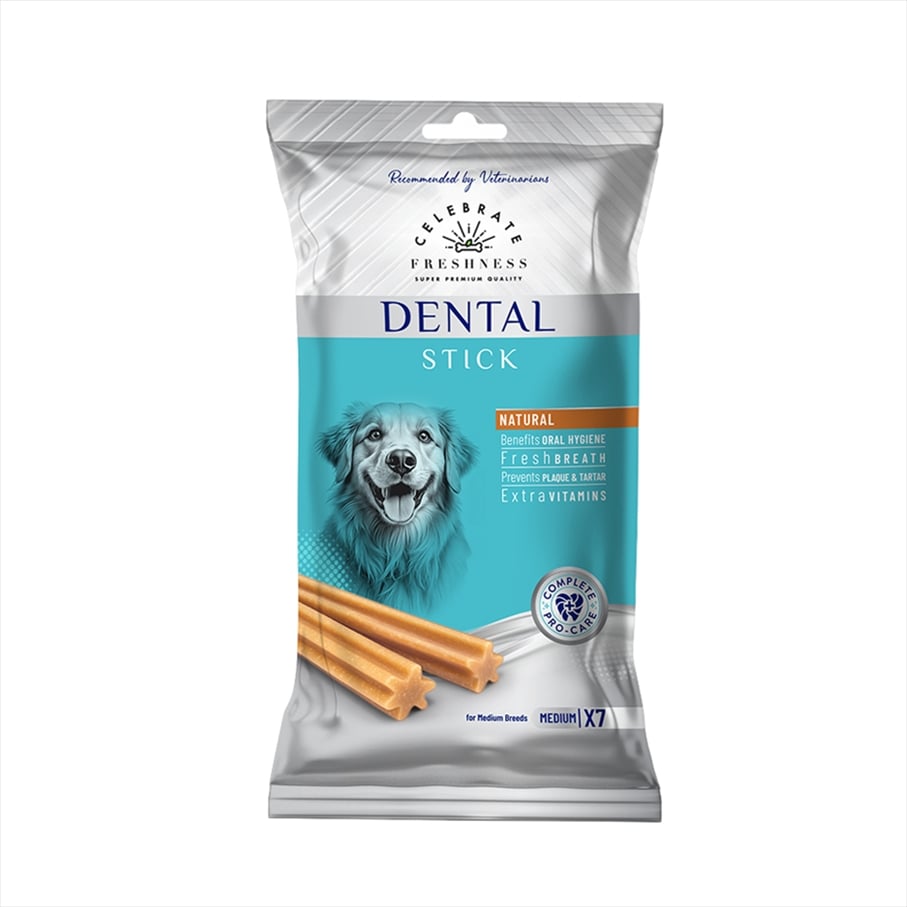 84481.jpg CELEBRATE DENTAL MULTIPACK STICKS NATURAL M 4x180gr 28pcs - Image 1