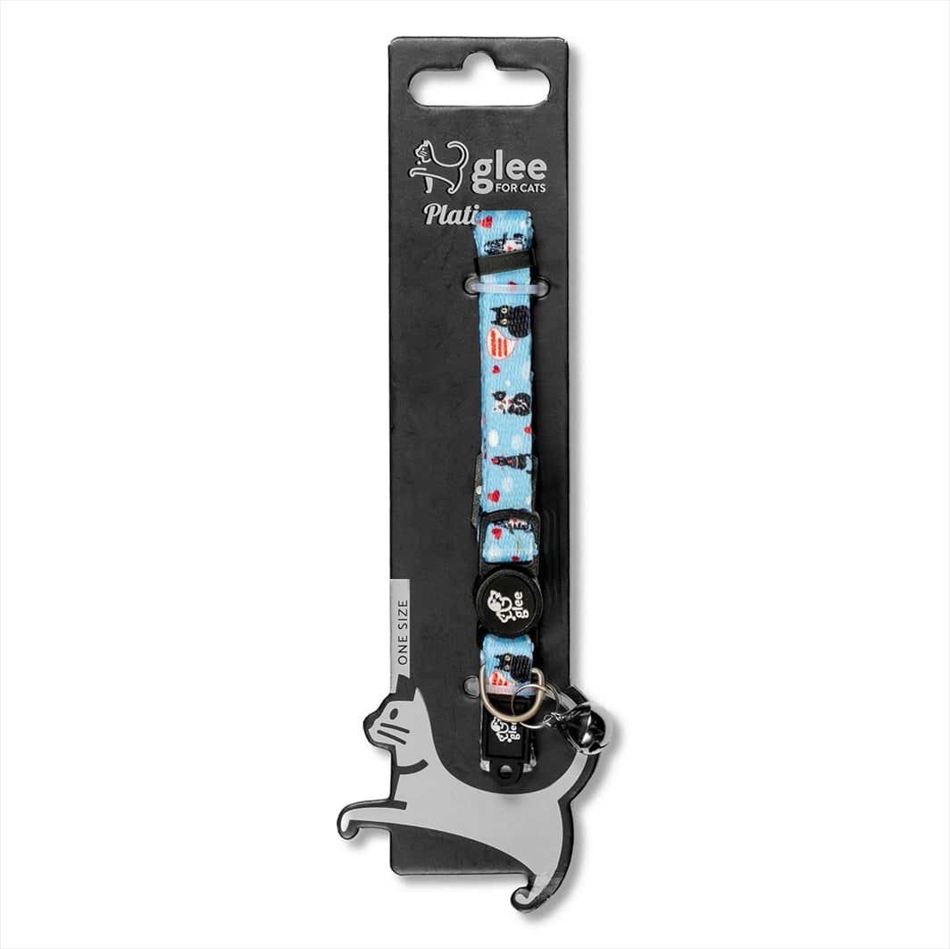 GL331.jpg GLEE CAT COLLAR WITH BELL MEOW CATS XS 1.0cm x 22cm–35cm - Image 1