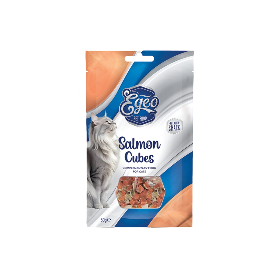 EG556.jpg EGEO CAT SALMON CUBES WITH SKIN 50GR X 6 - Image 1