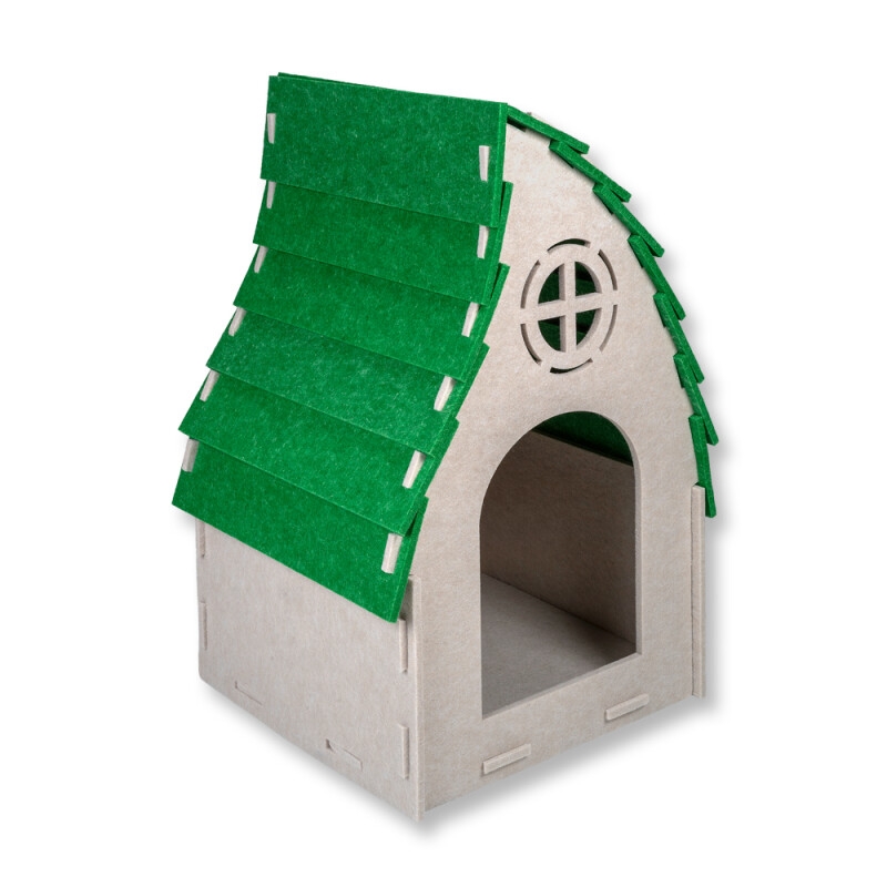 G87931.jpg GLEE FOLDABLE FELT CAT BED FAIRY TAIL GREEN 41x35x60cm - Image 1
