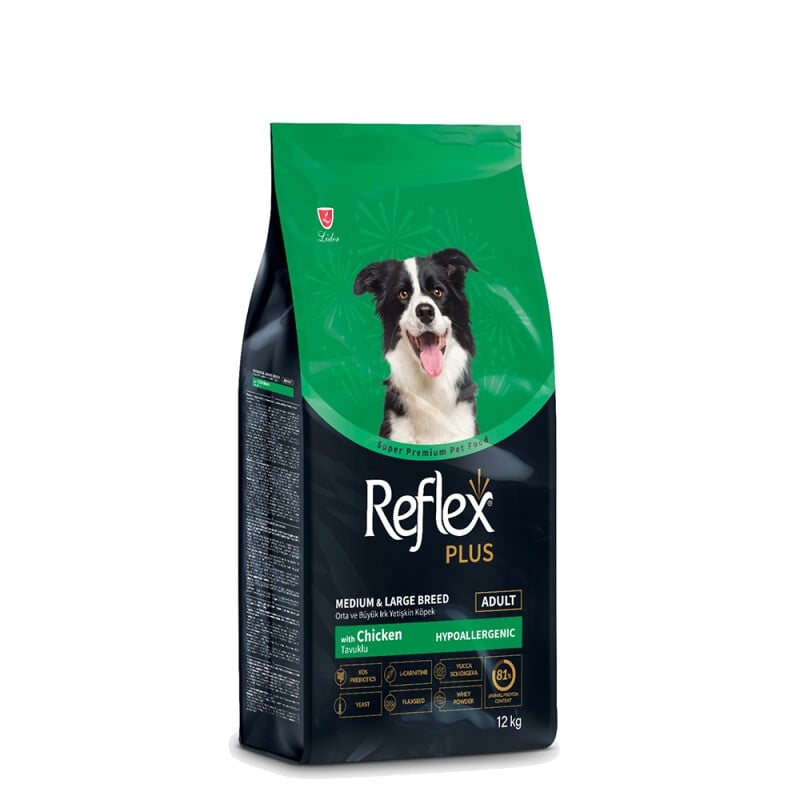 L10898.jpg REFLEX PLUS MEDIUM LARGE BREED ADULT DOG FOOD CHICKEN 12KG - Image 1
