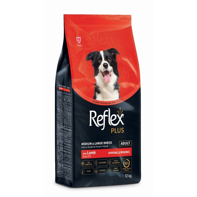L10899.jpg REFLEX PLUS MEDIUM LARGE BREED ADULT DOG FOOD LAMB 12KG - Image 1