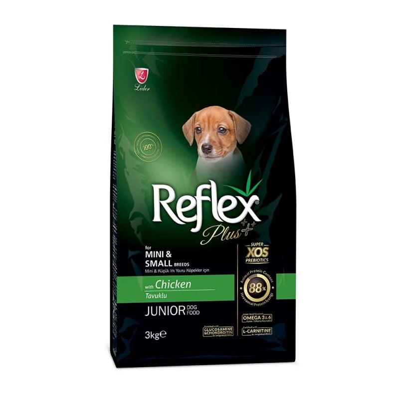 L10901.jpg REFLEX PLUS MINI SMALL BREED JUNIOR DOG FOOD CHICKEN 3KG - Image 1